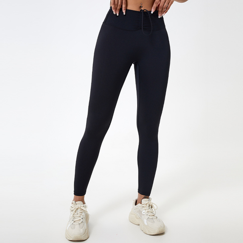 Yoga Leggings Outdoor Running Fitness Sports Pants Naked Women Sense Hip Lifting Chrysanthemum Yoga Pants - Image 6