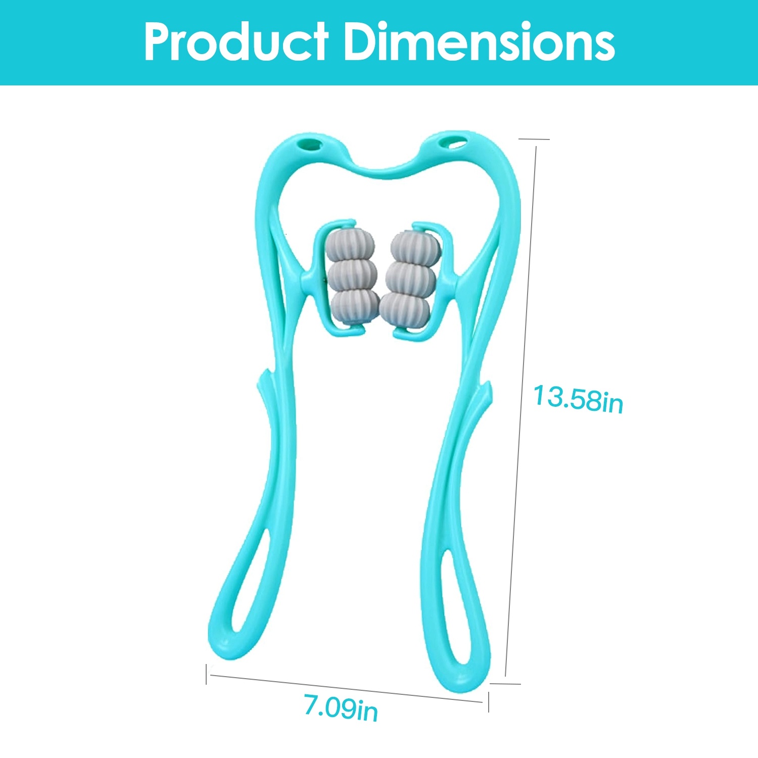 1Pc Neck Roller Massager 360 Rotatable Trigger Point Roller Portable Massager With 6 Balls For Neck Leg Thigh Foot Pain Relief - Image 4